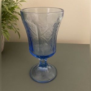 Indiana Glass Recollection Blue Stem Goblet 10 oz.
(Madrid Pattern Reissue)